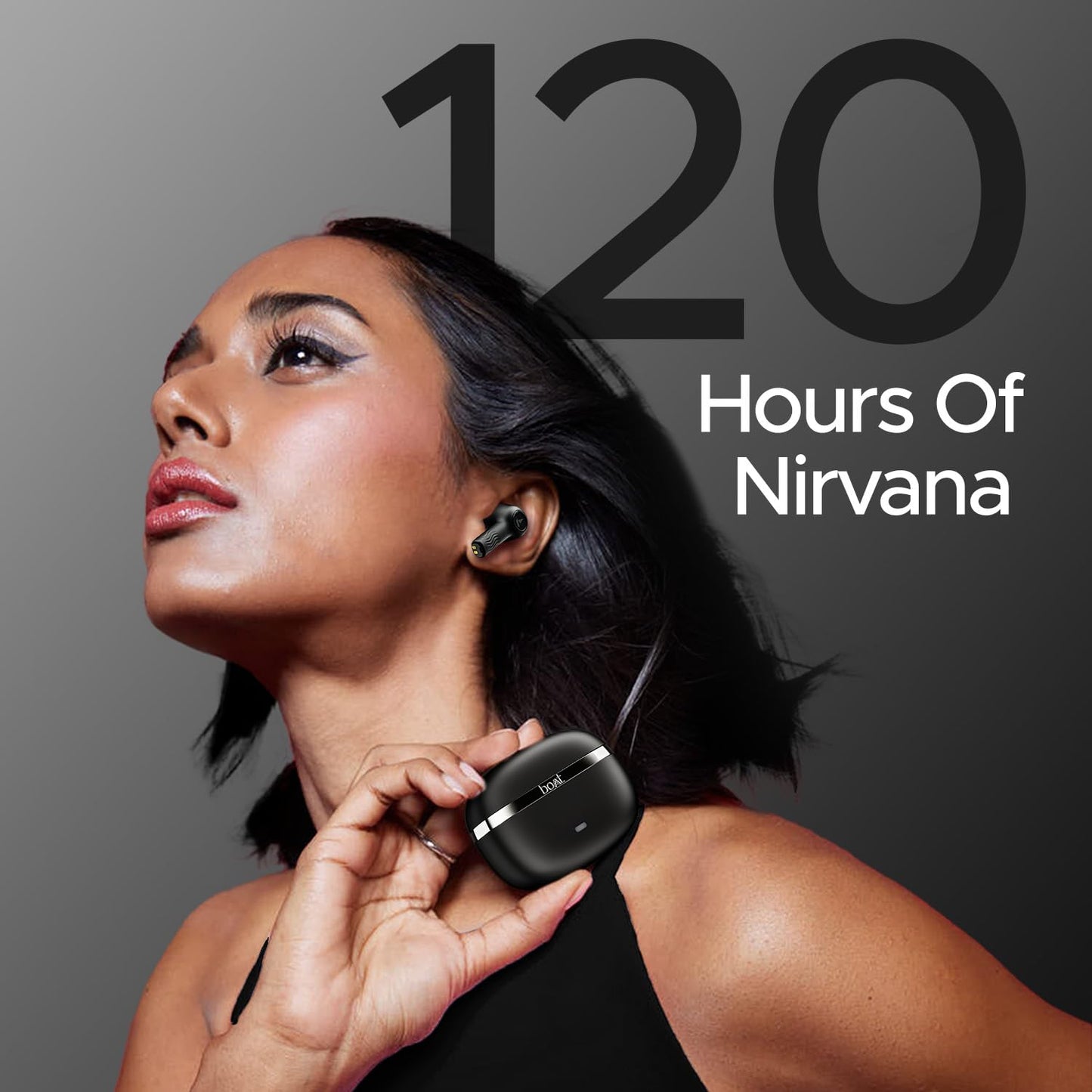 Boat Nirvana Ion, 120HRS Battery, Crystal Bionic Sound