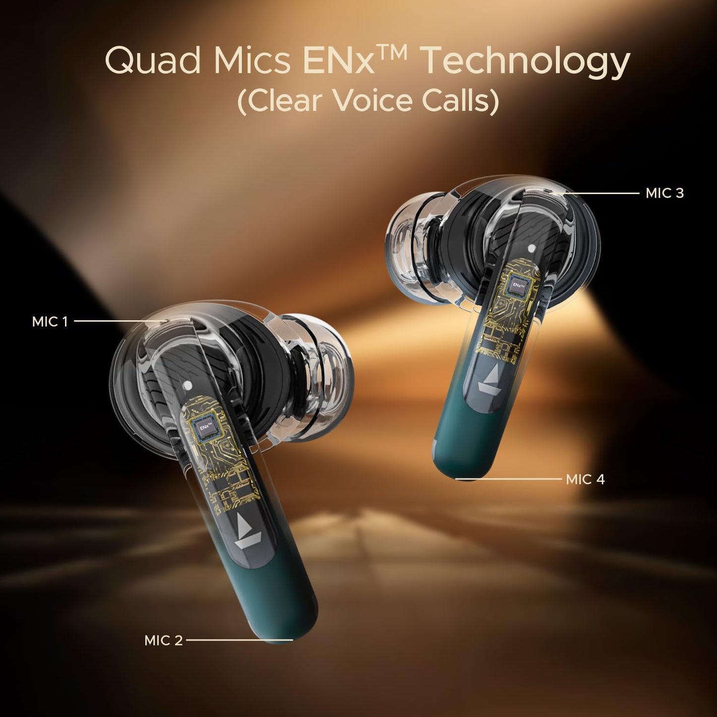 boAt Airdopes 141 Elite ANC (2025), ANC(~35dB), 4Mics ENx Tech