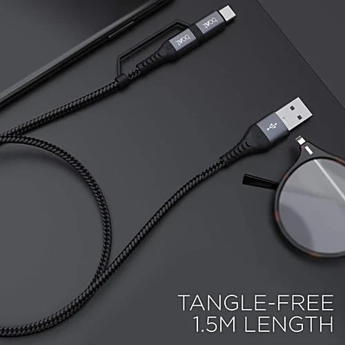 boAt Deuce USB 330 2-in-1 Type-C & Micro USB Cable