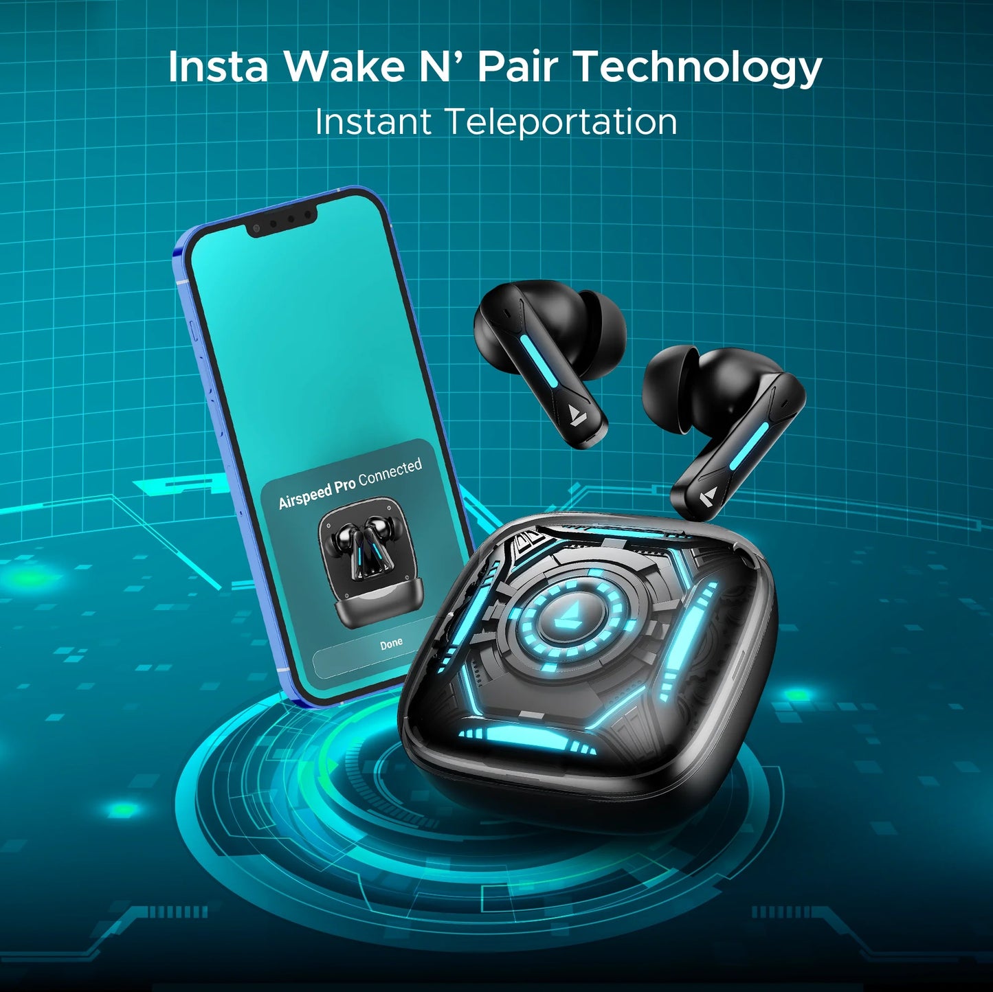 Boat Immortal Airspeed Pro Truly Wireless in- Ear Earbuds w/ 32dB ANC