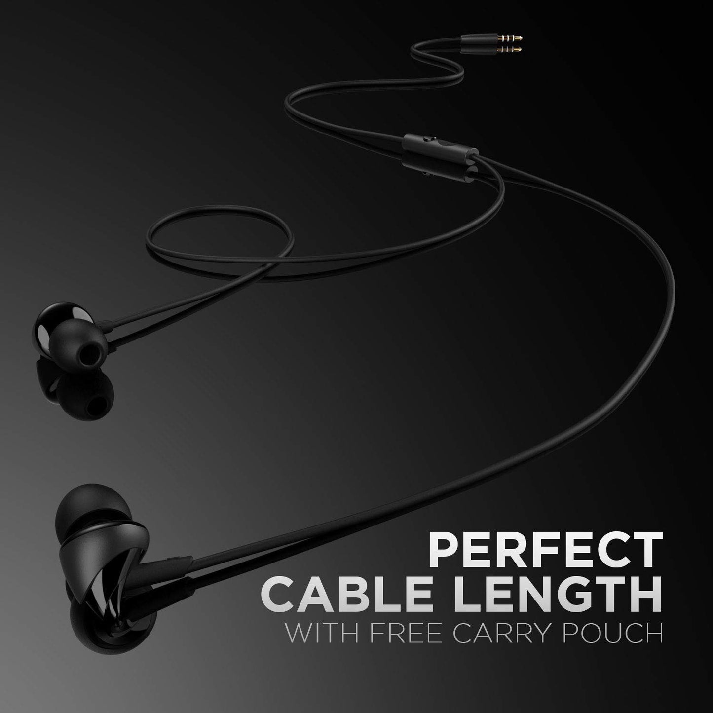 Boat BassHeads 100 in-Ear Headphones with Mic (Black)
