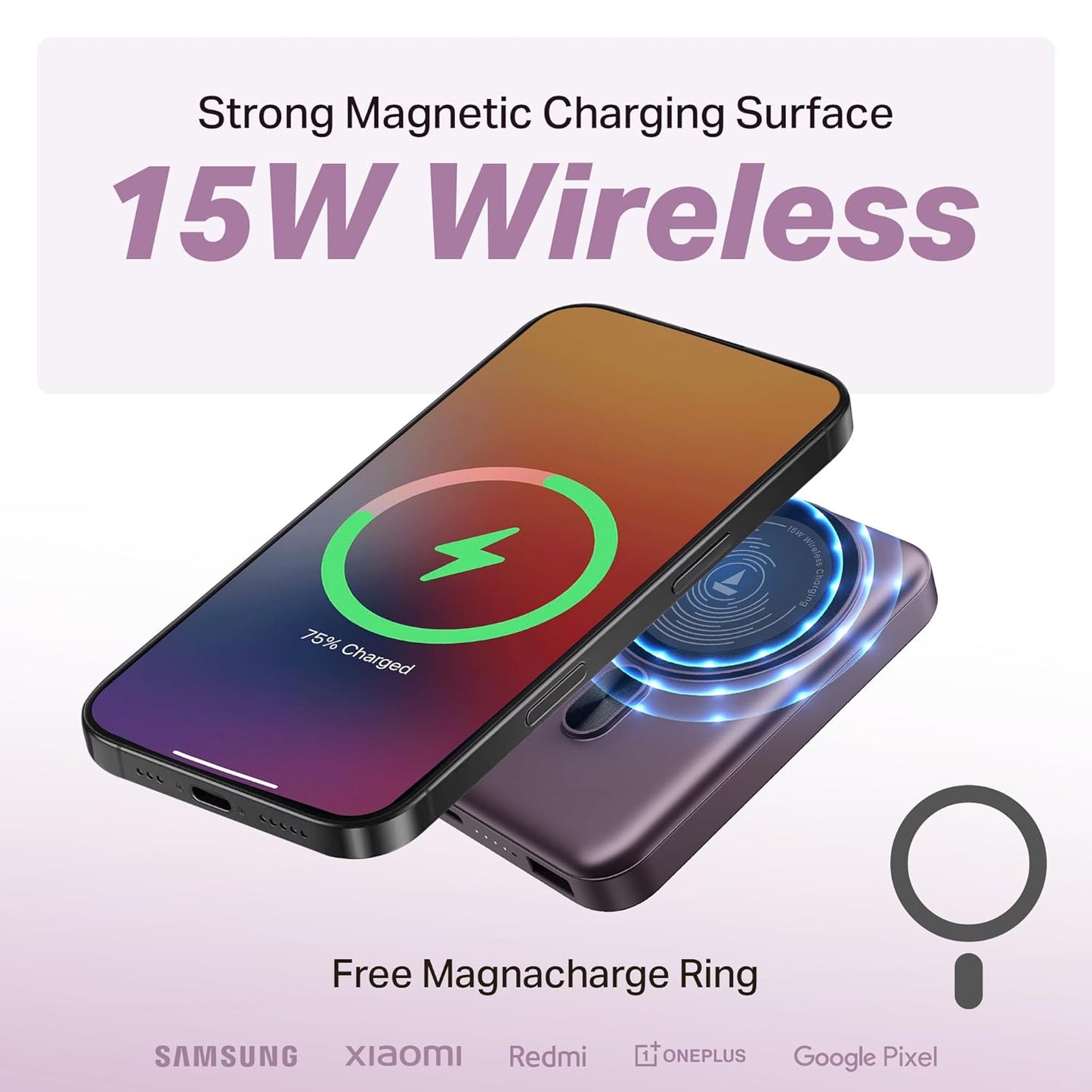 Boat EnergyShroom PB331 (Magsafe) 10000mAh Magnetic Wireless Powerbank