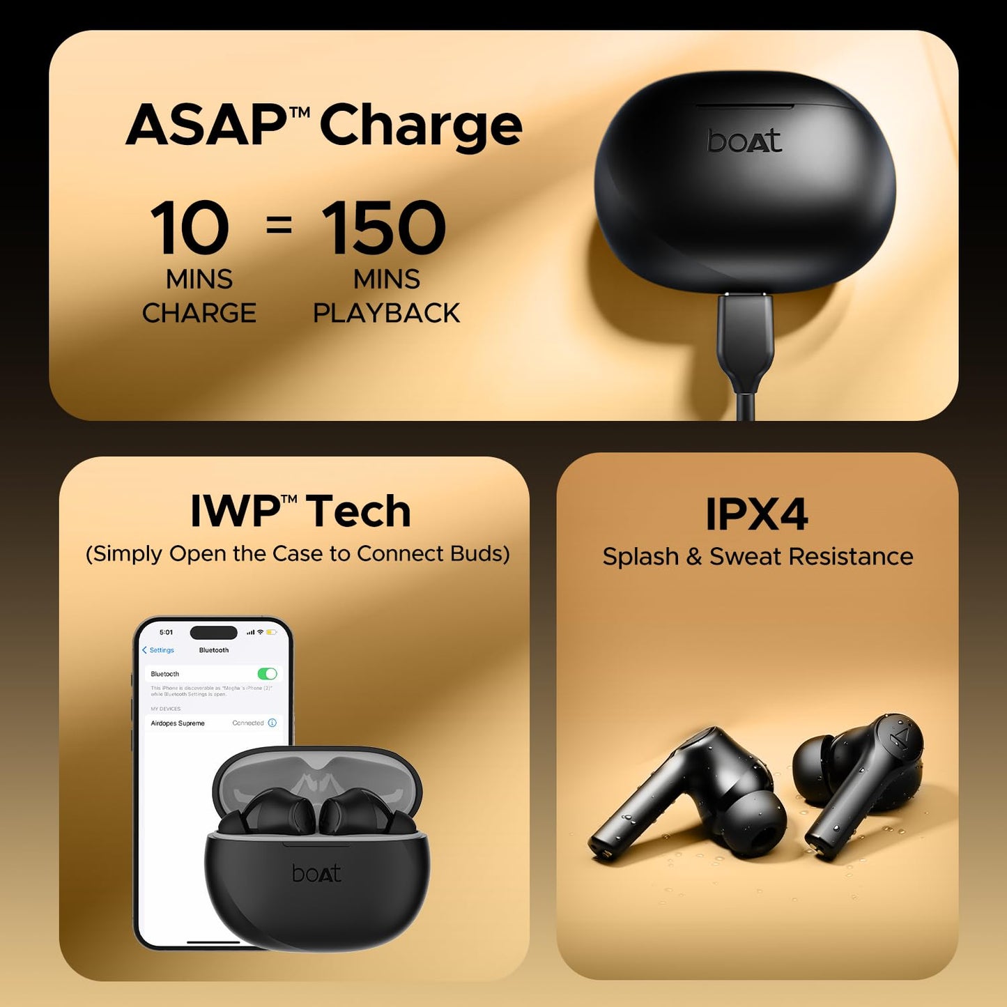 Airdopes Supreme In Ear Tws Earbuds